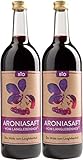 2x Bio Aroniasaft - Vom Langlebenhof ,,DER MILDE' - 2 x 750ml Flaschen - 100% Direktsaft - Aronia Muttersaft - ohne Zusätze