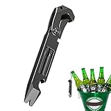 Jomewory Brecheisen Tragbares Brecheisen-Werkzeug Rostbeständig Kleines Titan-Brecheisen-Multitool mit Flaschenöffner und Taschenclip Werkzeuge und Gadgets Hand-Outdoor-Campingausrüstung