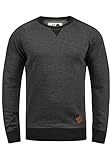 !Solid VituNeck Herren Sweatshirt Pullover Pulli Mit Rundhalsausschnitt, Größe:L, Farbe:Med Grey (8254)