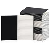 48 Stück Mini Notizbücher Bulk 3,5 Zoll x 5,5 Zoll Schwarzes Taschen Notizbuch Campus Reise Notizbücher 48 Seiten Liniertes Notizbuch Leere Tagebücher, Bulk für Studenten Schule Bedarf, A6