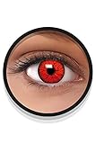 FXEYEZ Farbige Kontaktlinsen Halloween Rot DEVIL, 2 Stück (1 Paar), Ohne Sehstärke, leicht einzusetzende rote Linsen, 2 x farbige Kontaktlinse für Cosplay, Karneval, Fasching, Anime