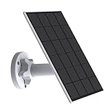 K&F Concept Universelles 5V/3W Solarpanel für Überwachungskamera Aussen Akku, 360° Verstellbare Halterung, IP66 Wasserdicht, 3m Stromkabel mit Mirco USB Anschluss (Weiß)…