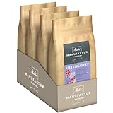 Melitta Manufaktur-Kaffee Filterkaffee gemahlen, Spezialitätenkaffee, Blend Brasilien und Nicaragua, Trommelröstung, Haselnuss, Schokolade, Aprikose, 4 x500 g