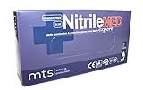 Nitrilhandschuhe, puderfreie Einweghandschuhe NitrileMED Expert, Größe: L - 100 Stück, texturierte Fingerspitzen, latexfreie Einmalhandschuhe, Nitril-handschuhe, blau (L)