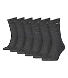 Puma Unisex Sportsocken Cush Crew 6er Pack (43-46, Anthrazit)