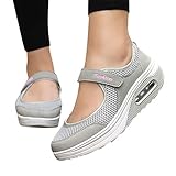 Freizeitschuhe Damen Schuhe Turnschuhe, mit Atmungsaktiv Mesh Höhe Erhöhende Schuche Luftpolster Laufschuhe Lässige Tragbar Casual Running Sportschuhe Outdoor Sneaker Fitnessschuhe