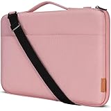 DOMISO 13,3 Zoll Laptop Tasche Hülle Wasserdicht Stoßfestes Notebook Sleeve Case Schultertasche Schutzhülle für Apple 13' MacBook Air / 13.3' ThinkPad X380 Yoga/HP EliteBook 745/840 G5,Rosa