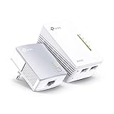 TP-Link WLAN Powerline Adapter Set TL-WPA4220 KIT(WLAN 300Mbit/s, AV600 Powerline,Wifi Clone, 3 LAN-Ports, Plug&Play, kompatibel mit allen Powerline Adaptern, ideal für Streaming)weiß