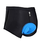 JXJFOZ Radunterhose Herren Gepolstert -Fahrradunterhose Herren -Fahrradhose Radlerhose 3D Gepolstert Gel -Radfahr Unterhose -Fahrrad Unterziehhose -Radsportunterwäsche für Herren