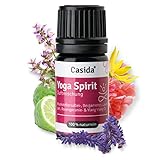 Casida® Yoga Spirit Duftmischung ätherische Öle mit Lavendelöl, Bergamotteöl, Muskatellersalbei Öl, Rosengeranie Öl und Ylang Ylang Öl - Ideal für Yoga & Meditation - 5 ml - Aus der Apotheke