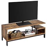 Yaheetech Fernsehtisch TV Schrank Lowboard Tisch Fernsehschrank TV Board 106 x 39.5 x 40 cm Braun