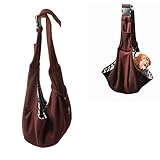 Yuehuamech Puppy Sling Carrier Pet Hand Free Dog Shoulder Strap Carrier Portable Dog Carrier Pet Sling Tragetasche Handtasche für U-Bahn-Reisen im Freien, Einkaufen