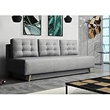 NJDT Sofa Couchgarnitur Schlafsofa Schlaffunktion Bettkasten Schlafcouch