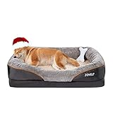 JOYELF Großes Hundebett Memory Foam orthopädisches Hundebett & Hundesofa mit abnehmbarem waschbarem Bezug und Quietschspielzeug als Geschenk