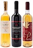 Griechischer Likörwein Probierset - 1x Samos Vin Doux 0,75l | 1x Mavrodaphne aus Patras 0,75l | 1x Muscat of Patras 0,75l | 15% Vol. | + 1x20ml ElaioGi Olivenöl