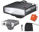 GODOX Lux Junior Retro-Kamera-Blitzgerät Speedlite Speedlight On-Camera Flash GN12 6000K±200K Kompatibel mit Sony, Nikon, Olympus, Fujifilm, Panasonic Kameras + 12 Monate Garantieverlängerung 3 Jahre