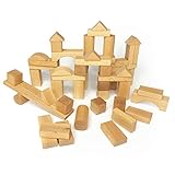 rewoodo Holzbausteine inkl. Baumwollbeutel mit Walnussöl veredelt - Premium Holzspielzeug Made in Germany (Basis, Natur)