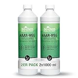 bio-chem® Haar-Weg Abflussfrei – Abflussreiniger EXTRA STARK – 2x1000 ML - Bis zu 15 Anwendungen je Flasche Rohrreiniger – Extrem effektiv & materialschonend gegen Verstopfungen & Haare - Made in DE