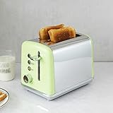 2-scheiben-toaster, 750w Toaster, 6 Stufen Der Bräunungssteuerung, Edelstahl, Gleichmäßige Erwärmung, 30%-50% Zeitersparnis Für Bagels, Crumpets, Ideal Für Die Küche