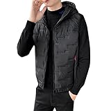 Generic Herren Casual Ärmellos Herbst Winter Stehkragen Top Bluse Weste Jacke mit Taschen Fischgrat Weste