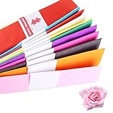 Krepppapier, 10 Farben Kreppband Bunt 50 x 100 cm Party Kreppbänder DIY Papier Streamer Luftschlangen, für Krepppapier Blumen, Geschenkverpackung Formbar Hohe Elastizität (10 Stück)