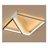 KIZQYN Deckenleuchte Led Mount Deckenbeleuchtungskörper, LED-Innen/Außen Dimmbare Weiß Schwarzer Quadrat-Beleuchtungskörper (warmes Weiß) Deckenlampe