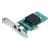 10Gtek® Dual Port netzwerkkarte NIC E1G42ET - Intel 82576 Chip, 2X RJ45 Ports, 10/100/1000Mbps PCI Express Ethernet LAN Card für Windows Server, Win 8, 10, XP und Linux