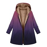 PTLLEND Teddyfleece Jacke Damen Plüschjacke Damen Teddy mit Kapuze Flauschig Elegant Plüschmantel lang Plüschjacke Teddy Flauschjacke Warm Wintermantel Winterjack Winter Jacke Teddy Fleece