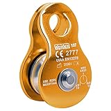 ALPIDEX Seilrolle Umlenkrolle 20 kN - geeignet für Seile bis 11 mm Durchmesser - EN12278, Farbe:orange