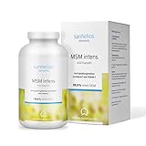 Sanhelios® MSM + Vitamin C in Apothekenqualität | Hochdosiert, 1600 mg je Tagesdosis | 400 Kapseln = 7 Monate | Vegan, Keine unnötigen Zusatzstoffe | Hergestellt und geprüft in Deutschland