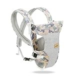 SONARIN Leichte Atmungsaktive Babytrage,4-in-1 3D Air Mesh Ergonomisch Babytragetasche Kindertrage Baby Tragesystem für Neugeborene ab Geburt 0-36 Monate,Bauchtrage Rückentrage(Camouflage)