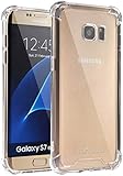 Samsung Galaxy S7 Edge Hülle, Jenuos Handyhülle Transparent Silikon Durchsichtig Bumper Schutzhülle Crystal Clear TPU Case Cover für Samsung Galaxy S7E 5.5' - Transparent (S7E-TPU-CL)