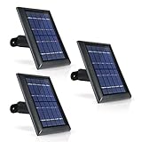 Wasserstein Solarpanel mit 13,1 ft/4 m Kabel mit 2W 5V Aufladung kompatibel NUR mit Blink Outdoor & Blink XT2/Blink XT (schwarz, 3er Pack)