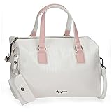 Pepe Jeans Denia Equipaje - Kuriertasche für Damen, weiß, 31x19x15 cms, Bowling-Tasche