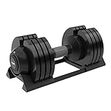 Newpower Fitness 1 Stück 20kg Verstellbare Hanteln, Einstellbare Platzsparende Hanteln 5 Gewichtsstufen 1.5-20 kg, Hanteln Verstellbar für Körpertraining, Workout Fitness Hanteln für Männer und Frauen