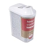 keeeper Schüttdose für Trockenvorräte, Stufenlos verstellbarer Dosierdeckel, BPA-freier Kunststoff, 1 l, 11 x 6,5 x 19 cm, Paola, Weiß