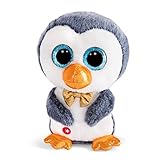 NICI Glubschis: Das Original – Glubschis X-Mas Pinguin Sniffy 15 cm I Kuscheltier Pinguin mit großen Augen I Flauschiges Plüschtier mit Glitzeraugen ab 0 Monaten I blau / weiß – 46302