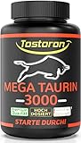 Tostoron MEGA TAURIN 3000 extra stark + hochdosiert - 120 Kapseln, kontrollierte Qualität, entwickelt + produziert in Deutschland¹, 1 Dose (1x104g) hol dir den TOSTORON HAMMER direkt nach Hause!