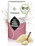 Genuino Flohsamenschalen 300g - vegane Flohsamen glutenfrei - Flohsamenschalen zum Backen - 100% Flohsamenschalen aus kontrolliert biologischem Anbau - psyllium husks