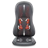 Comfier Massagesitzauflage mit Wärme, 2D/3D Shiatsu Massageauflage für Schulter und Rücken, Rückenmassagematte mit Wärmefunktion und Vibrationsfunktion,Geschenke für Männer/Frauen/Mama/Papa