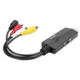 Bewinner1 HDMI-zu-AV-Wandler, Composite-Videokonverter für Cinch-Kabel zu Fernsehgeräten/VHS/VCR/DVD-Rekordern, Stecker-Buchse-Wandler für CVBS-Composite-Cinch-Video