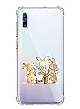 Oihxse Handyhülle Kompatibel mit Samsung Galaxy S7, Transparent Silikon Hülle Ultra Dünn Soft TPU Silicone Schutzhülle Cartoon Motiv Luftkissen Bumper Case Cover Durchsichtige