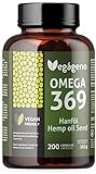 VEGAN OMEGA 3 6 9 VEGETABLE 200 Flüssigkapseln, geeignet für Veganer. Hohe OMEGA-Konzentration. Mit natürlichem Vitamin E. Nicht gentechnisch verändert, glutenfrei. Keine Schwermetalle