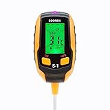 Qoolife Bodenfeuchtemessgerät, digitales 4-in-1-Bodentestkit für Pflanzen, Temperatur, Bodenfeuchtigkeit, Boden-PH-Messgerät, Gartenarbeit, Sonnenlichtintensität, Bodentestmessgerät für Gartenarbeit