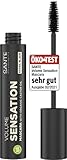 SANTE Naturkosmetik Volume Sensation Mascara 01 Extra Black, Schwarze Wimperntusche für sensationelles Wimpernvolumen, Natural Make-Up, Mit Bio-Rizinus & Bio-Mandelöl, Vegan, 12ml