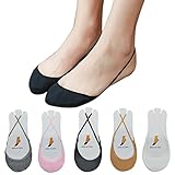 SwirlColor Unsichtbare Socken Frauen No Show Socken Atmungsaktiv Kein Slip Low Cut Elastische Liner Socken (5 Pairs Frauen)