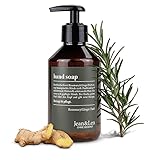 Jean & Len Handseife Rosemary & Ginger, reinigt beanspruchte Hände, für die tägliche Anwendung, Flüssigseife im nachfüllbaren Pumpspender, ohne Parabene, Silikone & Mikroplastik, 250 ml