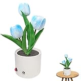 Youding Tulip Tischleuchte, Stilvolle USB-Tulpen-Blumen-LED-Tischlampe, Sechs Zweige Tulpen Licht Geschenk für ihren Geburtstag Urlaub Party Hochzeit Raumdekoration Geschenk für Freundin