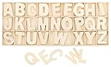 Kleenes Traumhandel Buchstabenkasten Holz Natur - 5,4 cm hoch - je 4 hölzerne Buchstaben - 104 Teile