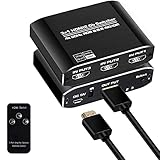 YiYunTE HDMI Switch 4K 60Hz HDMI Switch 3 in 1 mit Fernbedienung HDMI Switcher kompatibel mit PS4 PS3 Xbox Switch HDMI Konverter Switch mit IR Fernbedienung für DVD BLU Ray Decoder TV Receiver